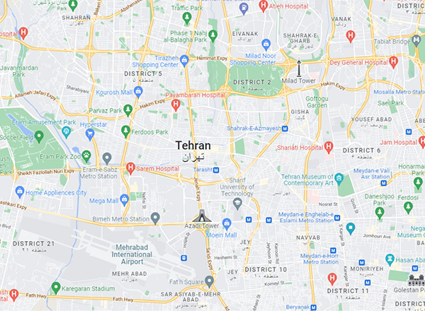 ریوان در نقشه گوگل